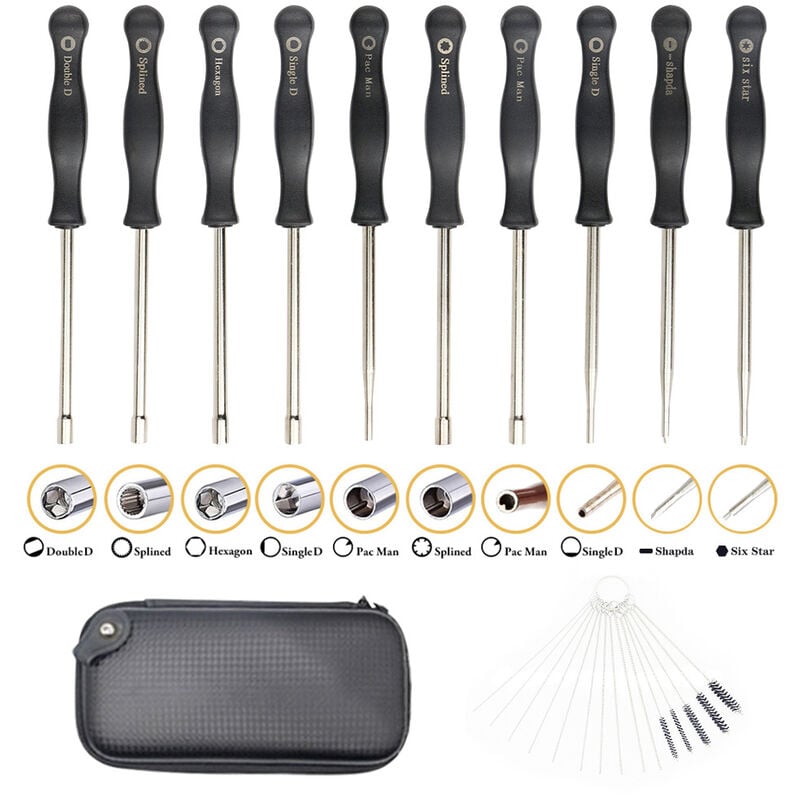 Jeu d'outils de réglage de carburateur 10 pièces avec tournevis rond pour petits moteurs Husqvarna à deux temps, adapté aux tronçonneuses