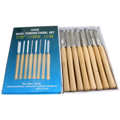 Jeu d'outils de tournage du bois Couteau demi-cercle en acier rapide HSS allongé