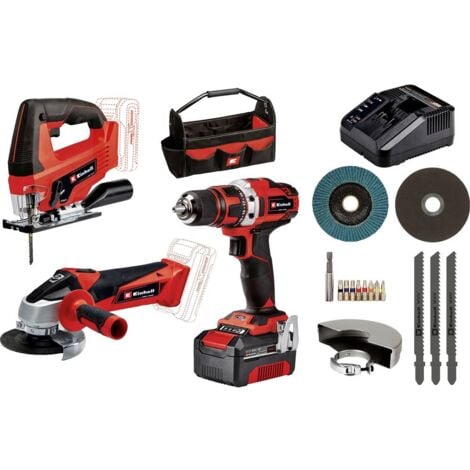 Jeu d'outils Einhell TE-TK 18/3 Li Kit JS+CD+AG Power X-Change 4257241 en sacoche C392102