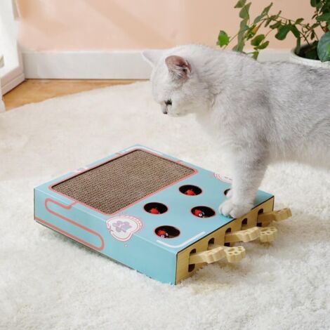 Jeu Éducatif pour Chat avec Boîte à Friandises et Module Oscillant, Jouet Anti-ennui