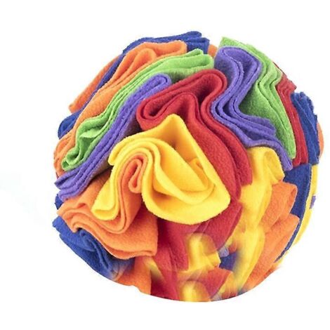 Jeu interactif de distribution de friandises pour chien 20cm arc-en-ciel, favorise le comportement naturel de recherche de nourriture et stimule les compétences de fouille.