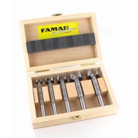 Jeu mèches à façonner au carbure dans coffret de bois 5-pcs. Ø 15,20,25,30,35 mm FAMAG - 1662.505