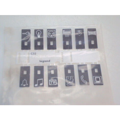 Jeu pictos n°1 pour appareillage SAGANE LEGRAND 084910