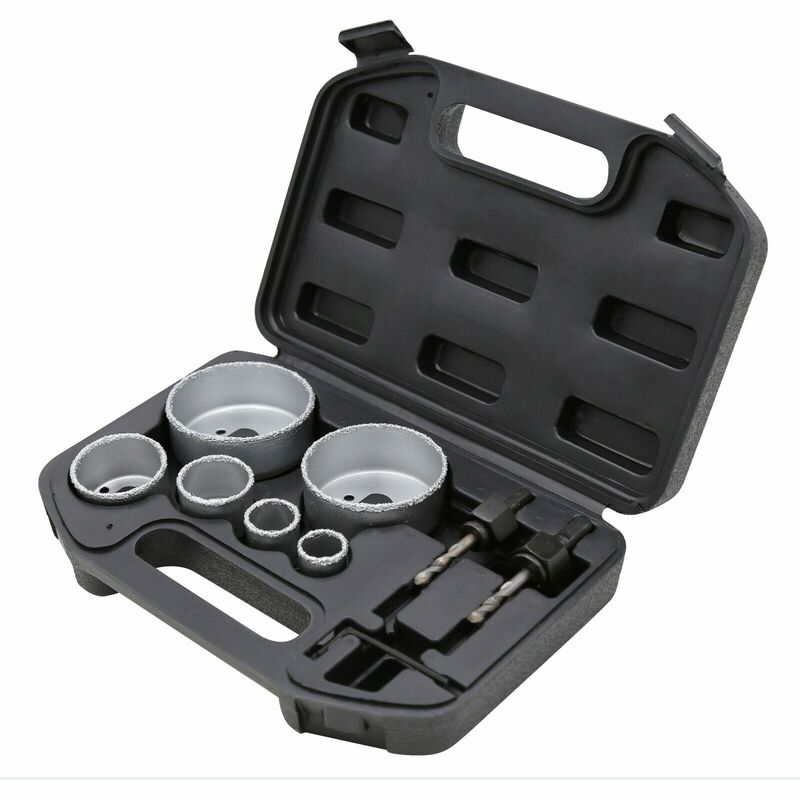 Helloshop26 - Jeu scies de cloche ensemble d'outils 9 pièces perceuse carrelage trépan de forage