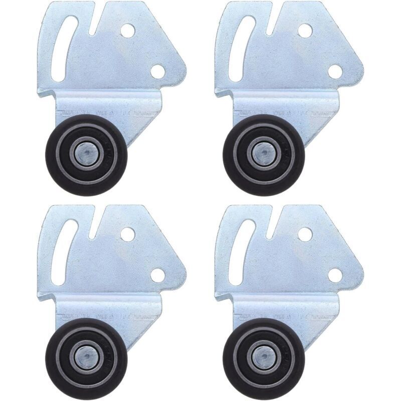 Jeux de 2 Roulettes en Nylon pour Porte Coulissante de Placard Kit de Poulies Silencieuses et Solide Rail de Guidage Compatibles Armoires et Portes