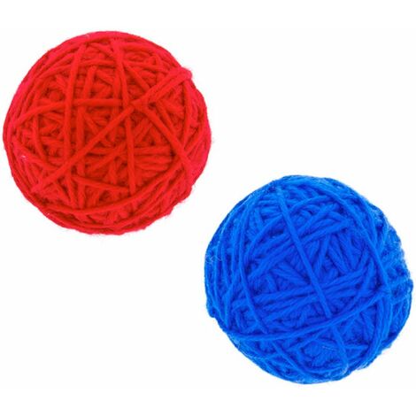 Jeux de balle colorés avec hochet pour chats 2 pièces