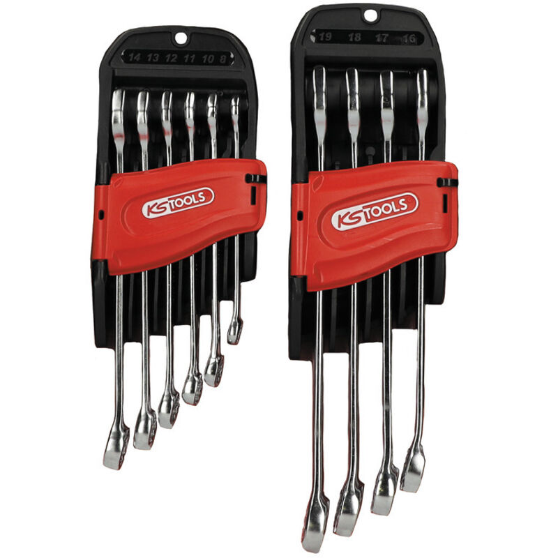 Kstools - Jeux de clés mixtes ultimate®- sur support 10 clés mixtes métriques - sur support