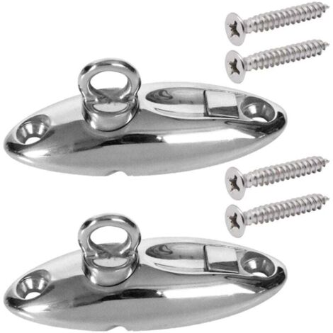 jeux de crochets de pare-battage à dégagement rapide, crochets de pare-battage marins en acier inoxydable 316 avec vis, clips à dégagement rapide pour accessoires de pare-battage pour accastillage mar