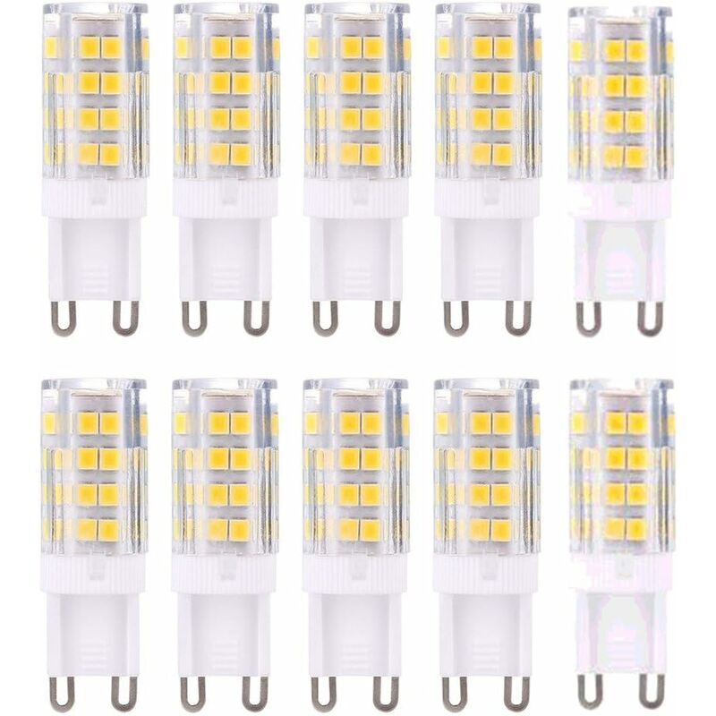 G9 LED Lampe Ampoules, Blanc Chaud 3000K 5W G9 LED Ampoule Lumiere équivalent aux ampoules halogènes de 40 W 420 lumens not dimmable, lot de 10