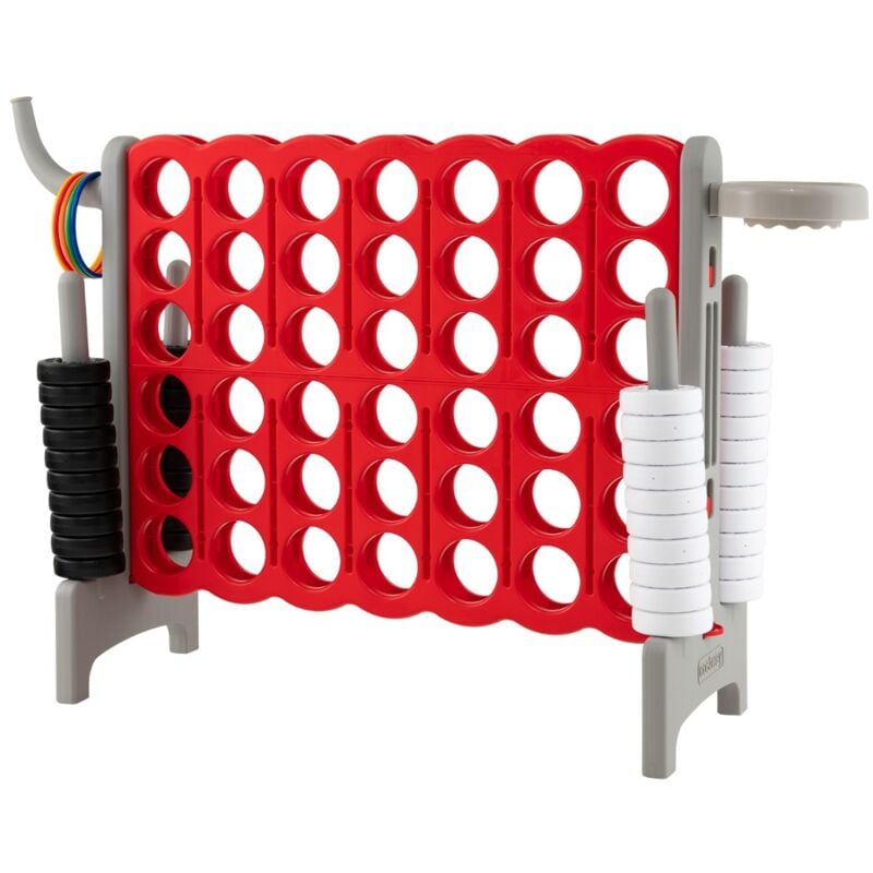 Jeux Puissance 4 Géant Multifonction 3 en 1 Panier de Basket Anneaux Géants Gris