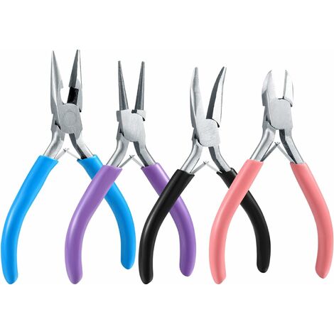 FLAT NOSE Jaws Pliers 5 With V-SPRING Jewelry Making Repair Tools PL-042