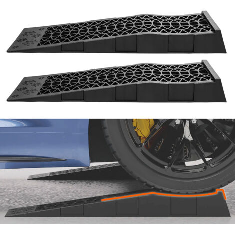 JF HOME BLISS 5 Ton Heavy Duty Car Ramps 2pcs Vehicle Leveling Ramps for Caravan, Motorhome & Campervan, Anti-Slip Surface Car Lift Accessories