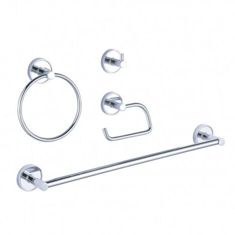 EHLIS Juego 4 accesorios baño HABITEX Crome -