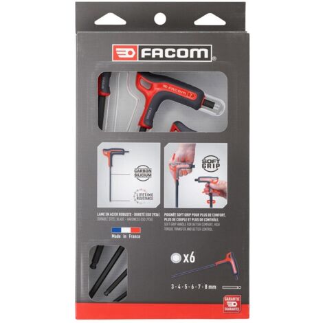 ENY SUMINISTROS JGO. 6 LLAVES MACHO HEXAG. EN T CAB ESF. REF.MOD.84TZSA.PB FACOM