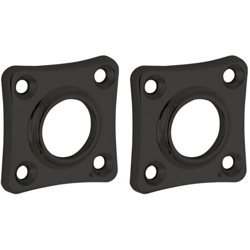 Ensemble de rosaces sans poignée avec ressort W3000.2422.62 modèle t sur noir