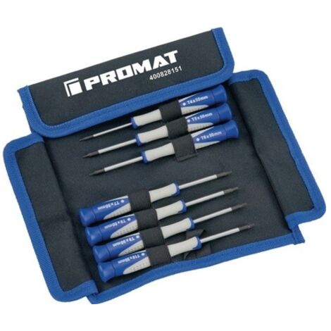 Jgo. destornilladores mec. de precisiÓn 7 uds. torx promat