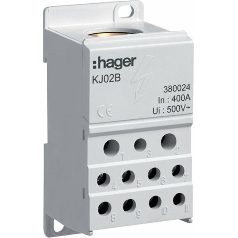 

Bloque repartidor unipolar KJ02B 400A 1000V - Hager