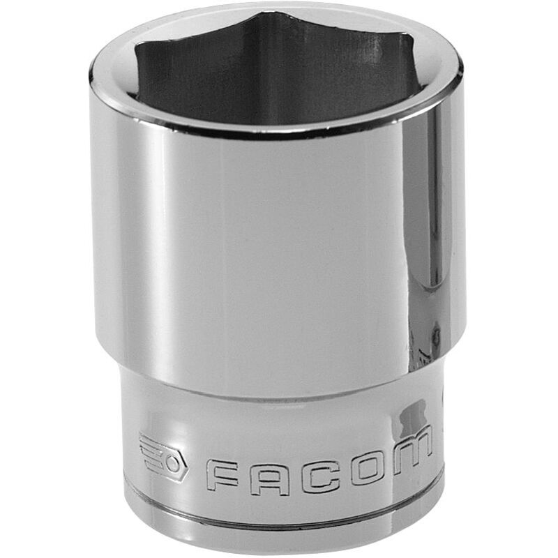 Facom – Douille hexagonale courte 1/2'' – 30 mm OGV – Finition chromée résistante à l'usure – Pour serrage précis d'écrous