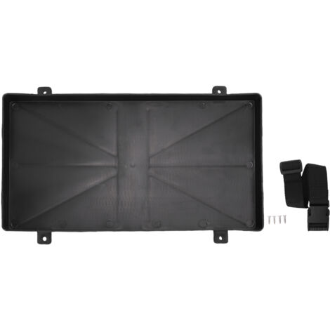 Jiawu 12V Wohnmobil-Marinebatterie mit Gurten, Schwarz, verhindert Verschieben (L)