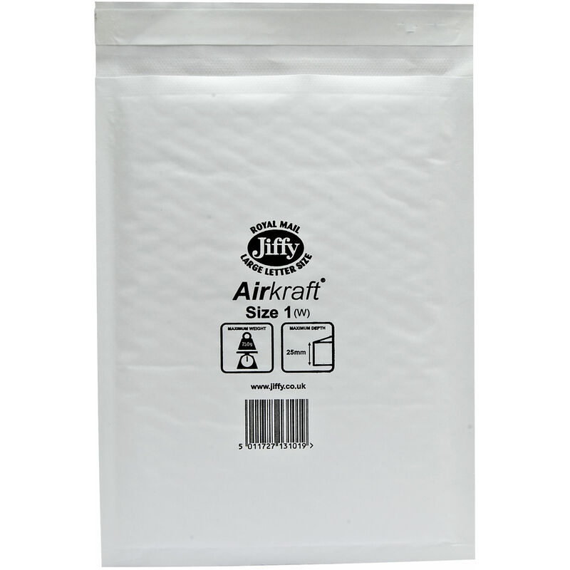 ® 42JL1 Air Kraft® No.1 Mail Bag 170 x 245mm - White - Jiffy