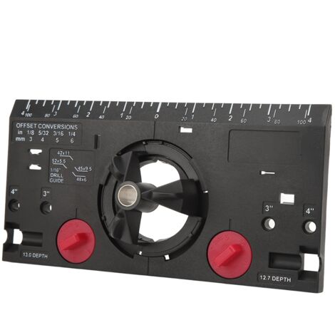 Jig de perçage pour charnières 35mm, guide de perçage pour bois avec fraise et mèche 1/16 pouce, noir