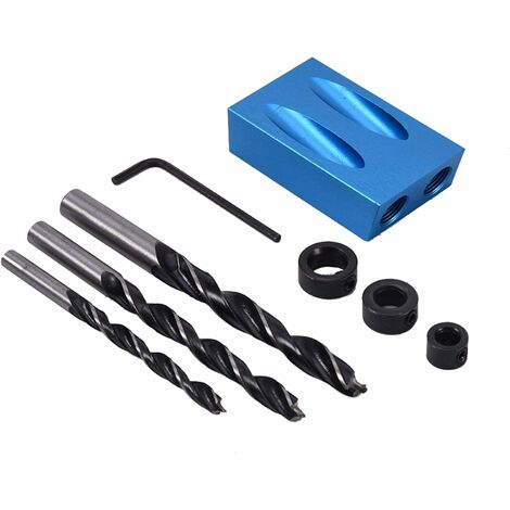 Jig tascabile con punta inclinata con sistema di fissaggio in legno 14 pezzi 15 °