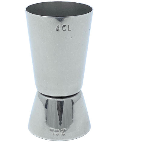 Jigger 2cl 4cl Doppelmessbecher 971 Messbecher Cocktail 20 ml 40 ml Edelstahl Barmaß Dosierer Alkohol Zertifikat Bar