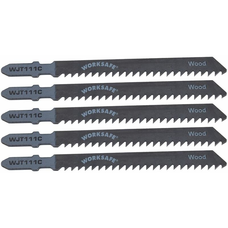Ufixt - Jigsaw Blade for Soft Wood and Plastics 75mm 9tpi Pack of 5