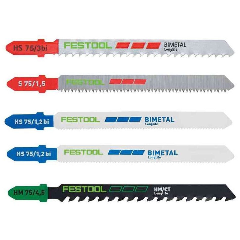 578072 Jigsaw Blade Set STS-Sort/21 p/m/b (Plastic/Metal and Construction Materials) 21pc - Festool