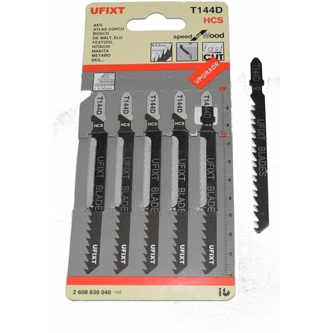 Jigsaw Blades T144D For High Speed Wood Cutting High Carbon Steel HCS 5 Pack