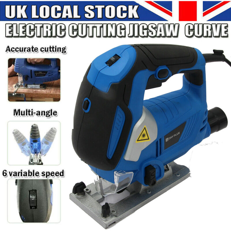 4500W Electric Jigsaw Cutter 6 Speed Laser Guide 45°Pendulum Wood Metal Jig Saw