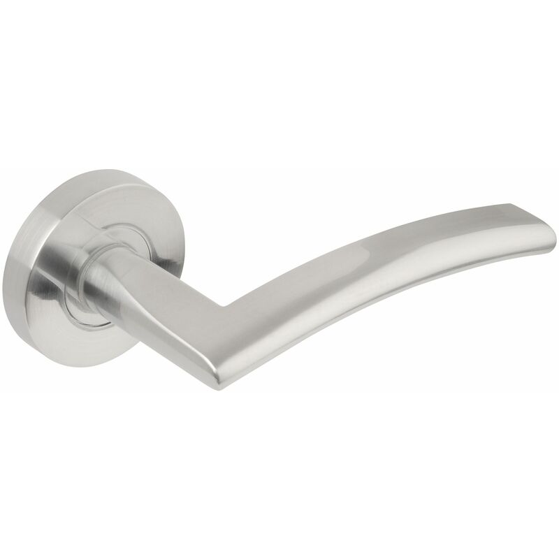 Union - Jigtech Sabre Fire Rated Lever on Rose - Satin Chrome Plate