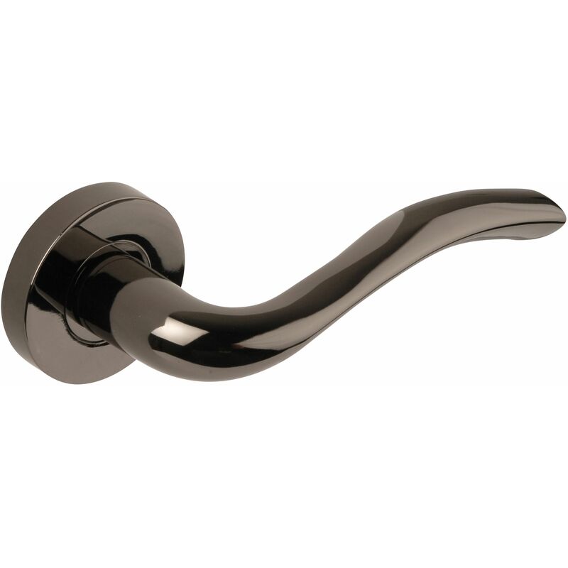 Jigtech Solar Fire Rated Lever on Rose - Black Nickel