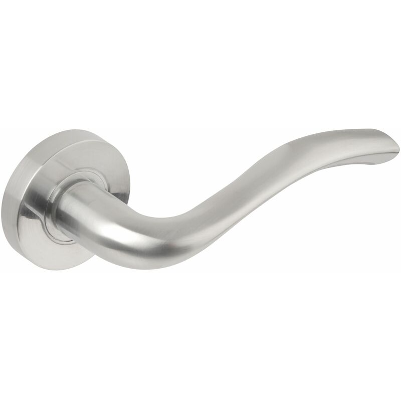 Union - Jigtech Solar Fire Rated Lever on Rose - Satin Chrome Plate