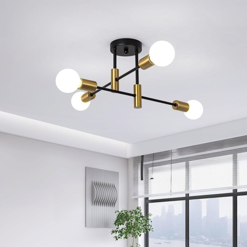 Image of Ganeed - Modern Sputnik Chandelier, 4-Light&hellip;