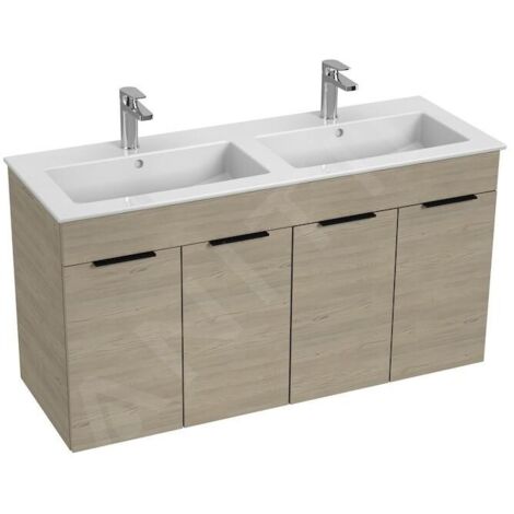 Jika Cube - Meuble avec double-lavabo 116x43x61 cm, frêne H4536611765141