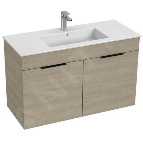 Jika Cube - Meuble avec lavabo 100x43x61 cm, frêne H4536511765141