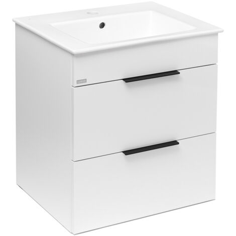 Jika Cube - Meuble avec lavabo, 54x42x62 cm, blanc H4536121763001