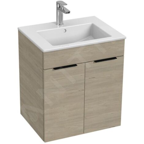 Jika Cube - Meuble avec lavabo 55x43x61 cm, frêne H4536111765141