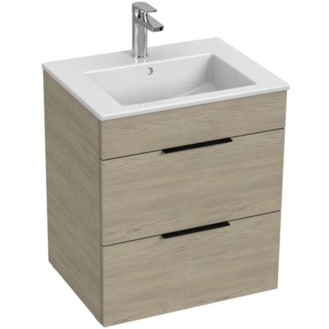 Jika Cube - Meuble avec lavabo 55x43x61 cm, frêne H4536121765141