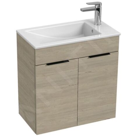 Jika Cube - Meuble avec lavabo 61x34x61 cm, frêne H4536311765141