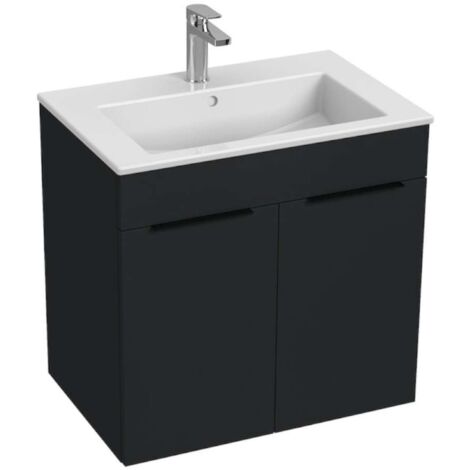 Jika Cube - Meuble avec lavabo 65x43x61 cm, anthracite mat H4536011763521