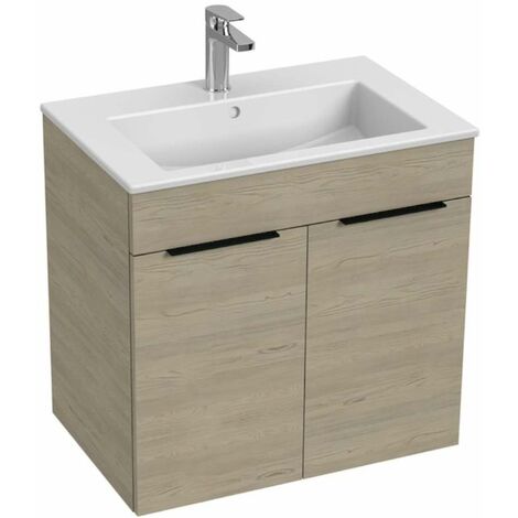 Jika Cube - Meuble avec lavabo 65x43x61 cm, frêne H4536011765141