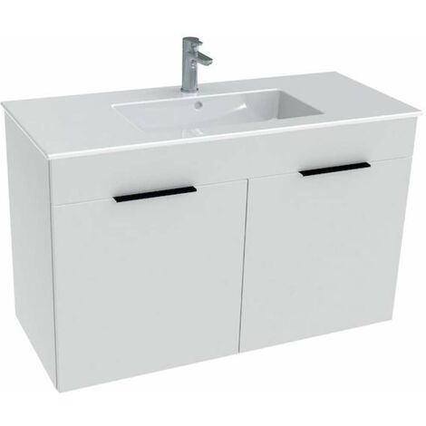 Jika Cube - Mobiletto con lavabo, 98x42x62 cm, bianco H4536511763001