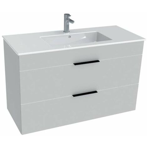 Jika Cube - Mobiletto con lavabo, 98x42x62 cm, bianco H4536521763001