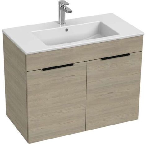 Jika Cube - Mueble con lavabo 80x43x61 cm, fresno H4537521765141