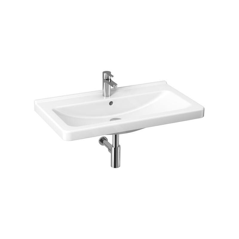 Jika - Cubito - lavabo, 850x485 mm, avec trop-plein,1 trou pour robinetterie, blanc H8104260001041