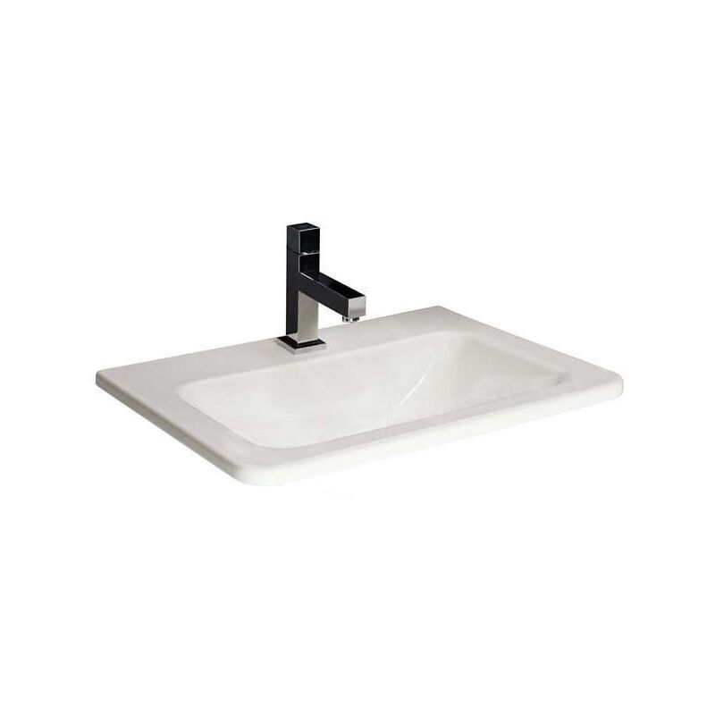 Jika - Cubito - lavabo encastré 550x410 mm, avec un trou pour robinetterie Perla, blanc H8174221001041