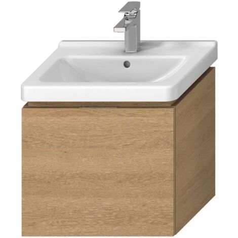 Jika Cubito - Mueble para lavabo 54x48x40 cm, 1 cajón, roble H40J4223015191