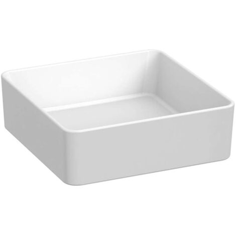 Jika Cubito Pure - Lavabo da appoggio, 38x38 cm, senza troppopieno, bianco H8184220001121
